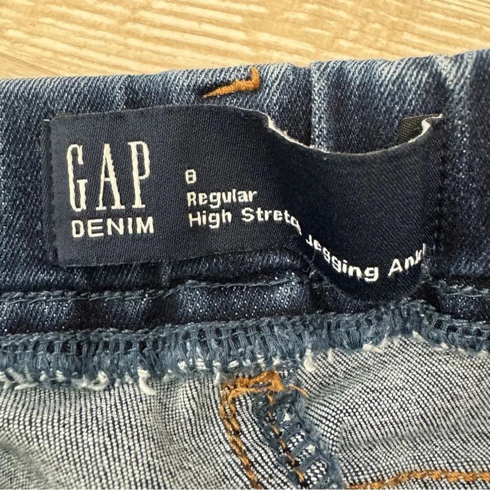Gap Denim High Stretch Butterfly Distressed Jegging Ankle Size 8